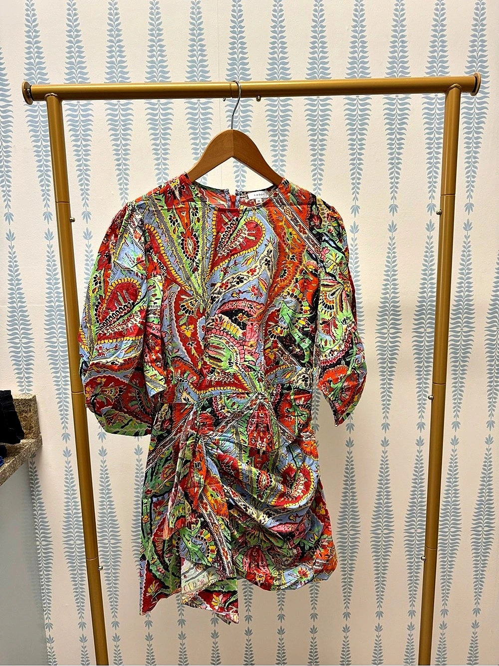 Rhode Pia Mini Dress Paisley Red & Multicolor XS